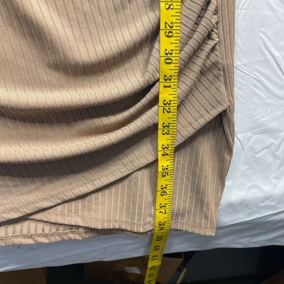 And Now This Dress Womens Plus Size 0X Brown Long Sleeve Side Ruched Stretch New - Picture 5 of 6